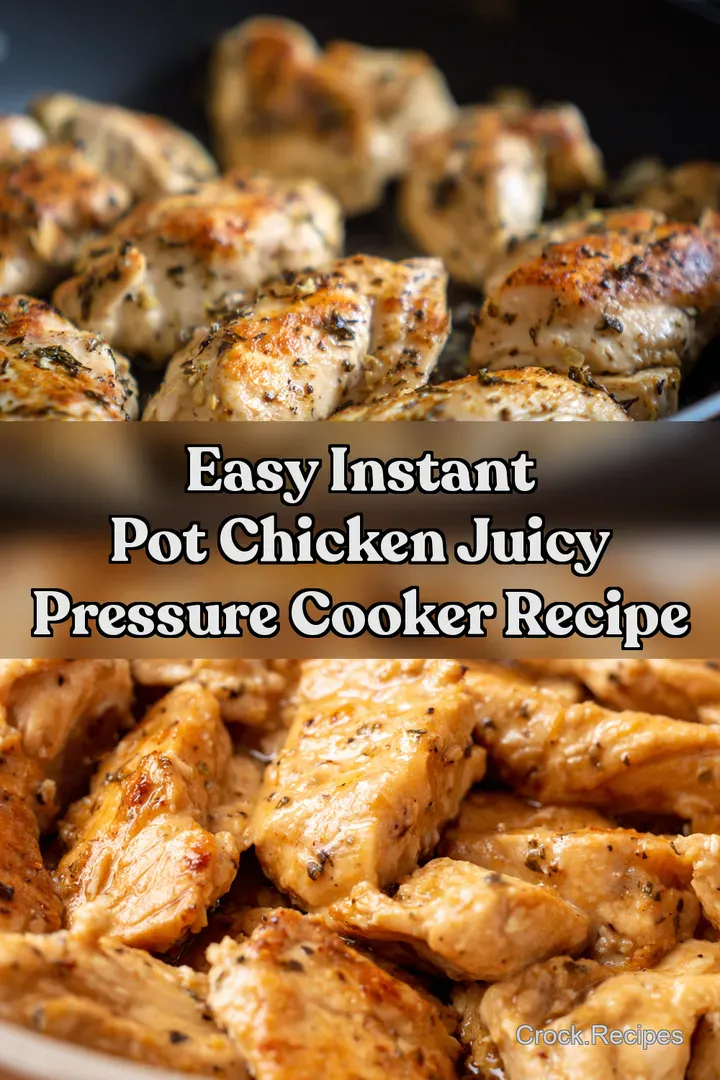 Easy Instant Pot Chicken Juicy Pressure Cooker Recipe : PIN FOR LATER Easy Instant Pot Chicken Juicy Pressure Cooker Recipe