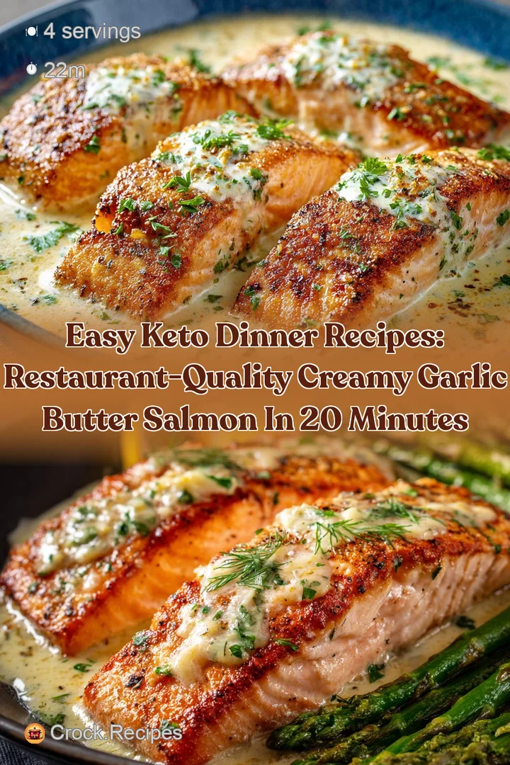 Easy Keto Dinner Recipes: Restaurant-Quality Creamy Garlic Butter Salmon in 20 Minutes