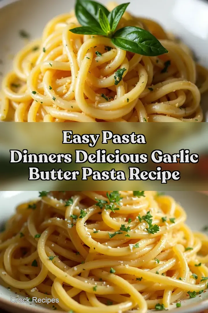 Easy Pasta Dinners Delicious Garlic Butter Pasta Recipe