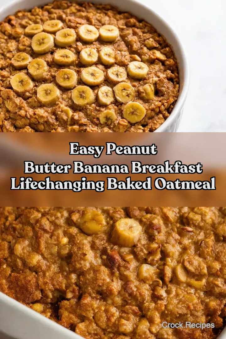 Easy Peanut Butter Banana Breakfast LifeChanging Baked Oatmeal