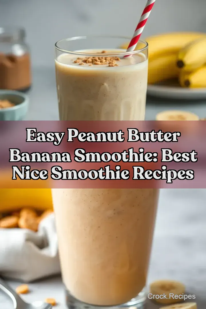 Easy Peanut Butter Banana Smoothie: Best Nice Smoothie Recipes