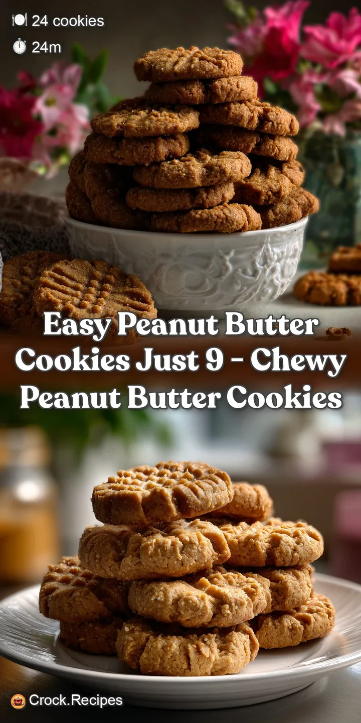 Easy Peanut Butter Cookies Just 9 - Chewy Peanut Butter Cookies