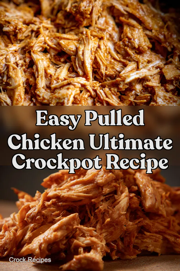 Easy Pulled Chicken Ultimate Crockpot Recipe : PIN FOR LATER Easy Pulled Chicken Ultimate Crockpot Recipe