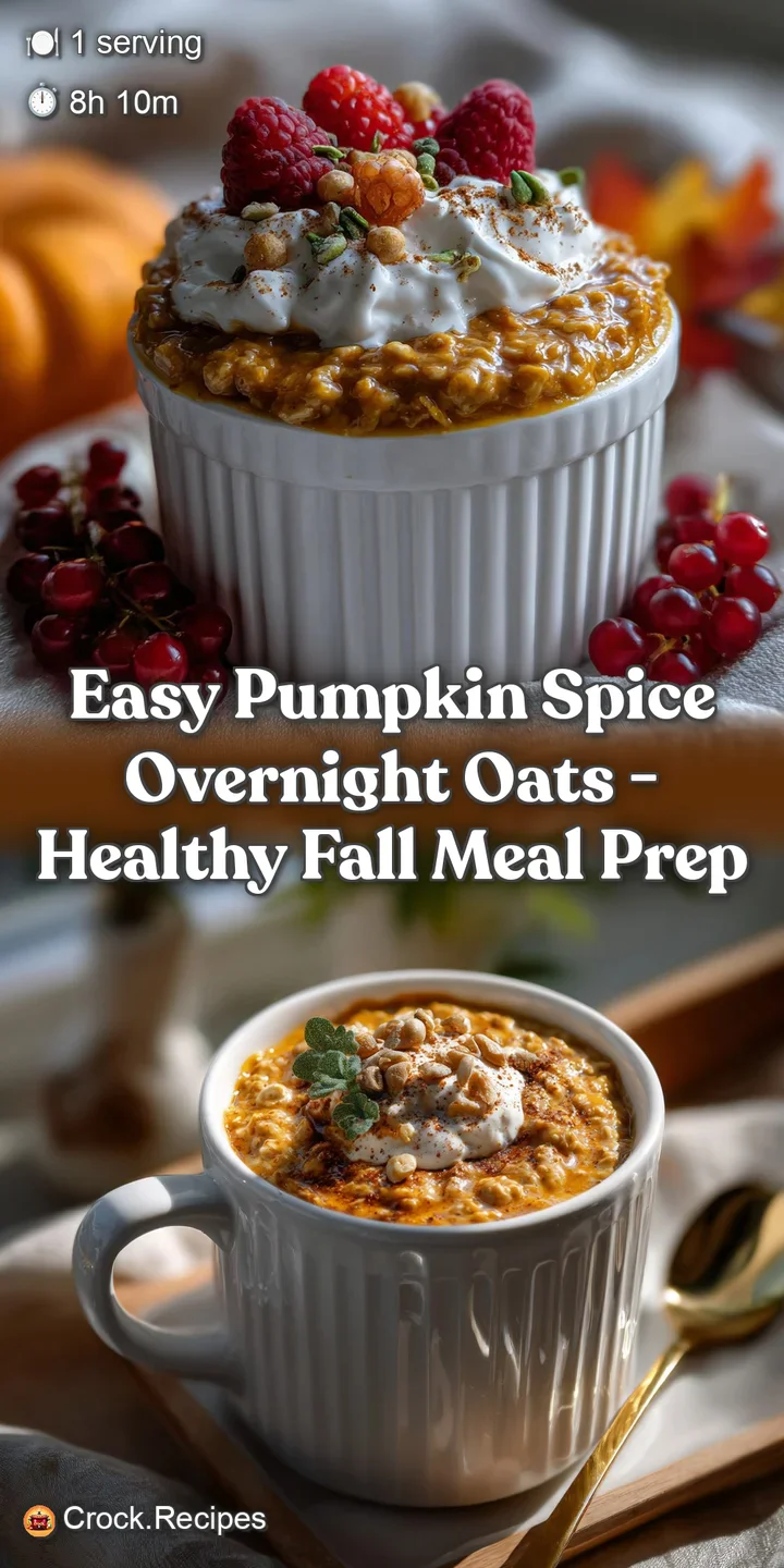 Easy Pumpkin Spice Overnight Oats - Healthy Fall Meal Prep