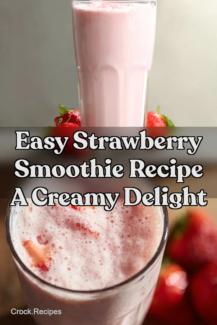 Easy Strawberry Smoothie Recipe A Creamy Delight