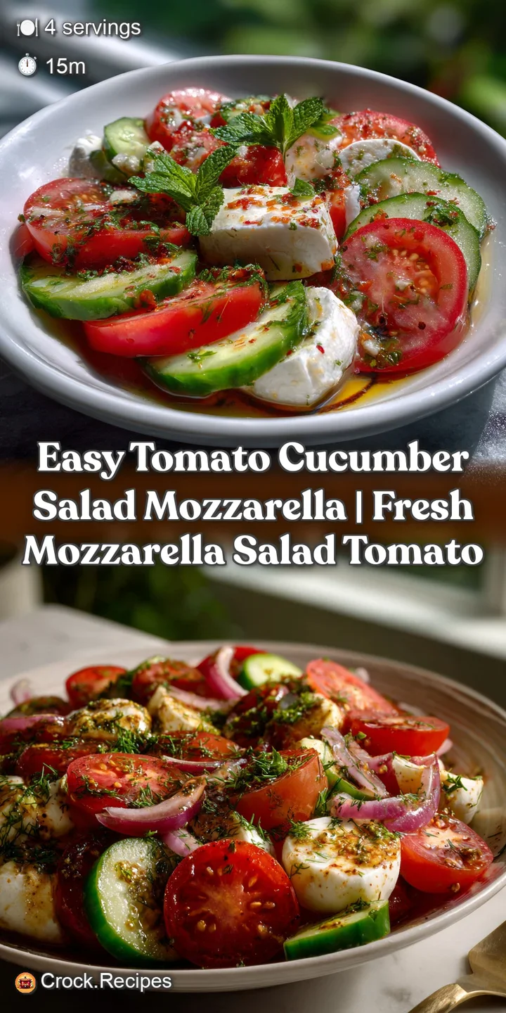 Easy Tomato Cucumber Salad Mozzarella | Fresh Mozzarella Salad Tomato