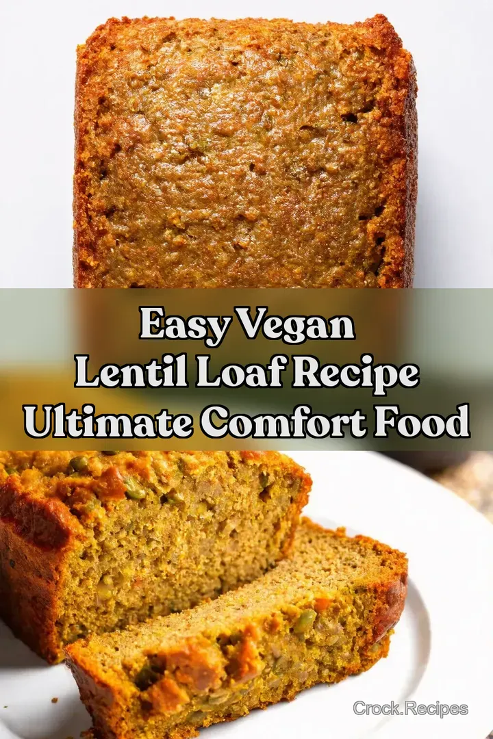 Easy Vegan Lentil Loaf Recipe Ultimate Comfort Food