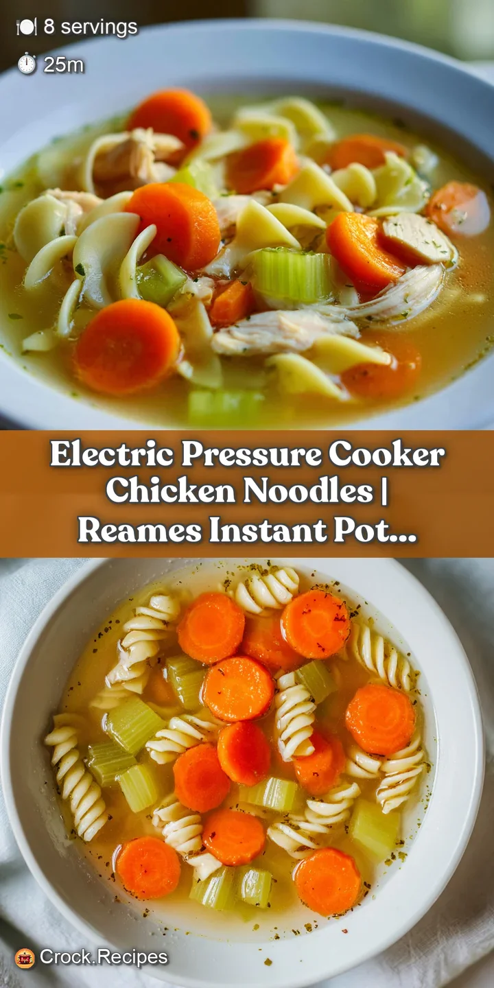 Close-up of glistening, silky noodles entwined with juicy chicken pieces in a light, shimmering savory broth.