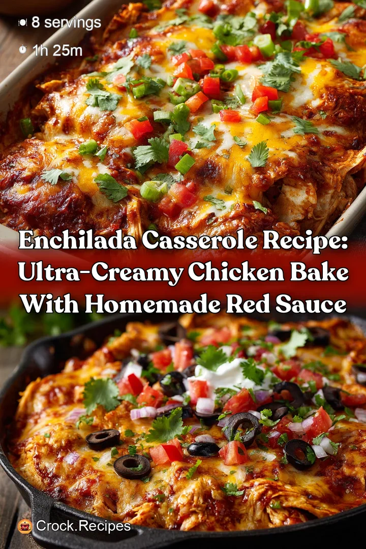 Enchilada Casserole Recipe: Ultra-Creamy Chicken Bake with Homemade Red Sauce
