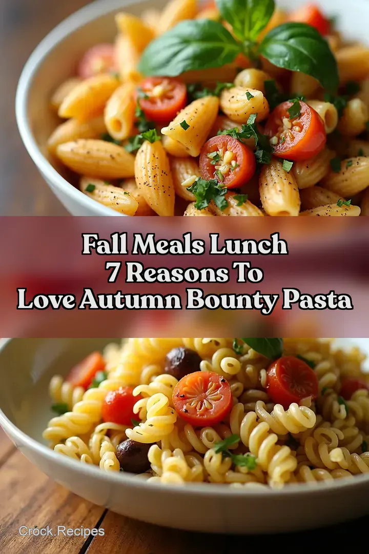 Fall Meals Lunch 7 Reasons To Love Autumn Bounty Pasta