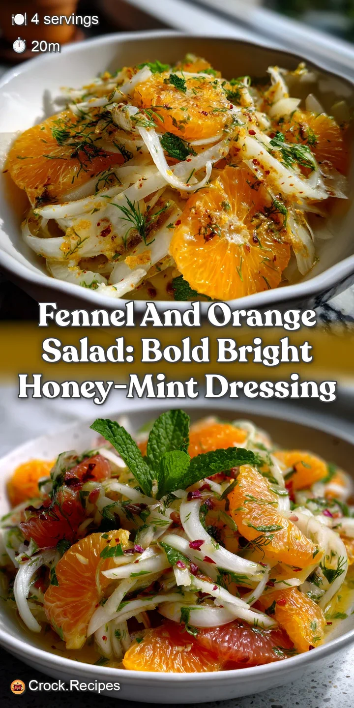 Fennel and Orange Salad: Bold Bright Honey-Mint Dressing