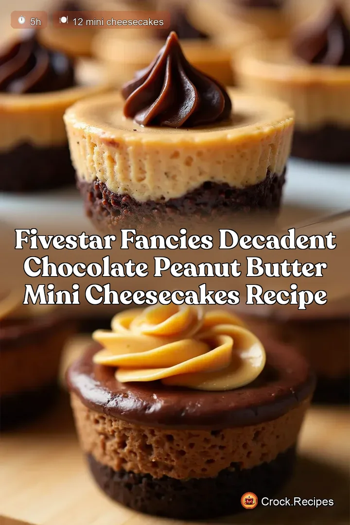FiveStar Fancies Decadent Chocolate Peanut Butter Mini Cheesecakes Recipe