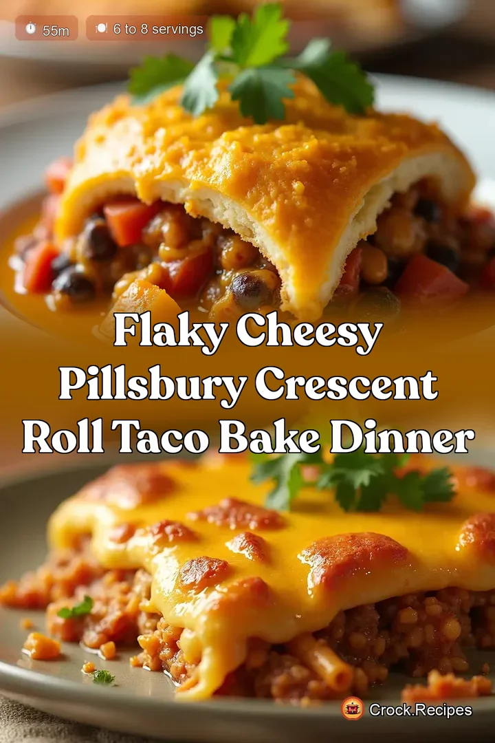 Flaky Cheesy Pillsbury Crescent Roll Taco Bake Dinner
