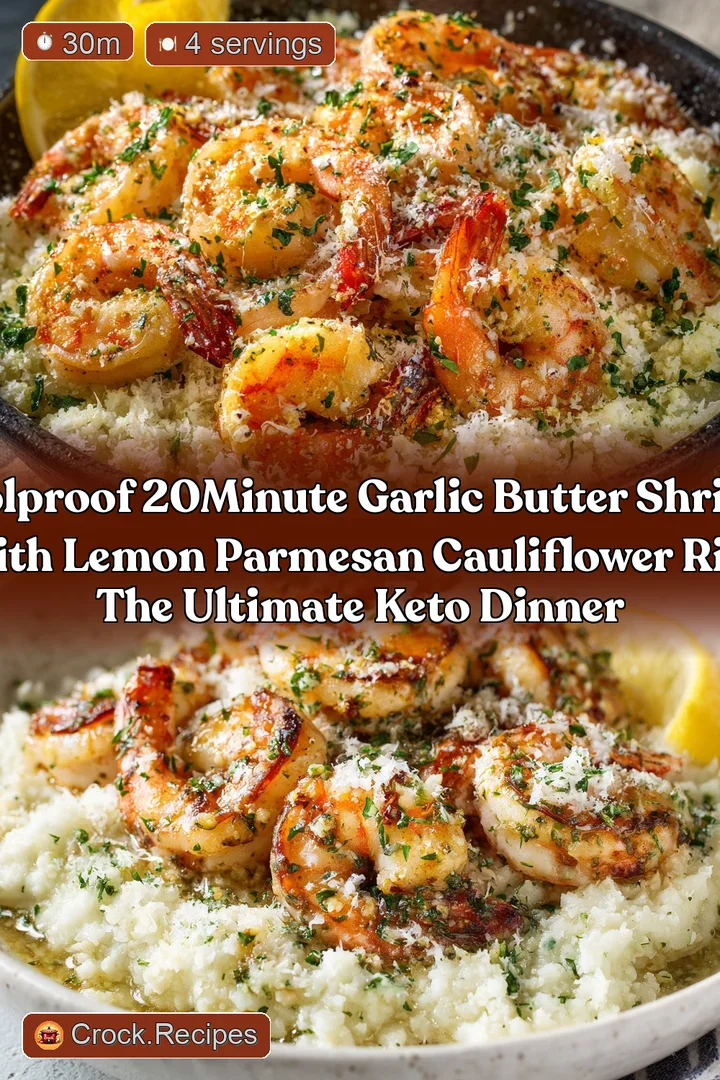 Foolproof 20Minute Garlic Butter Shrimp with Lemon Parmesan Cauliflower Rice The Ultimate Keto Dinner