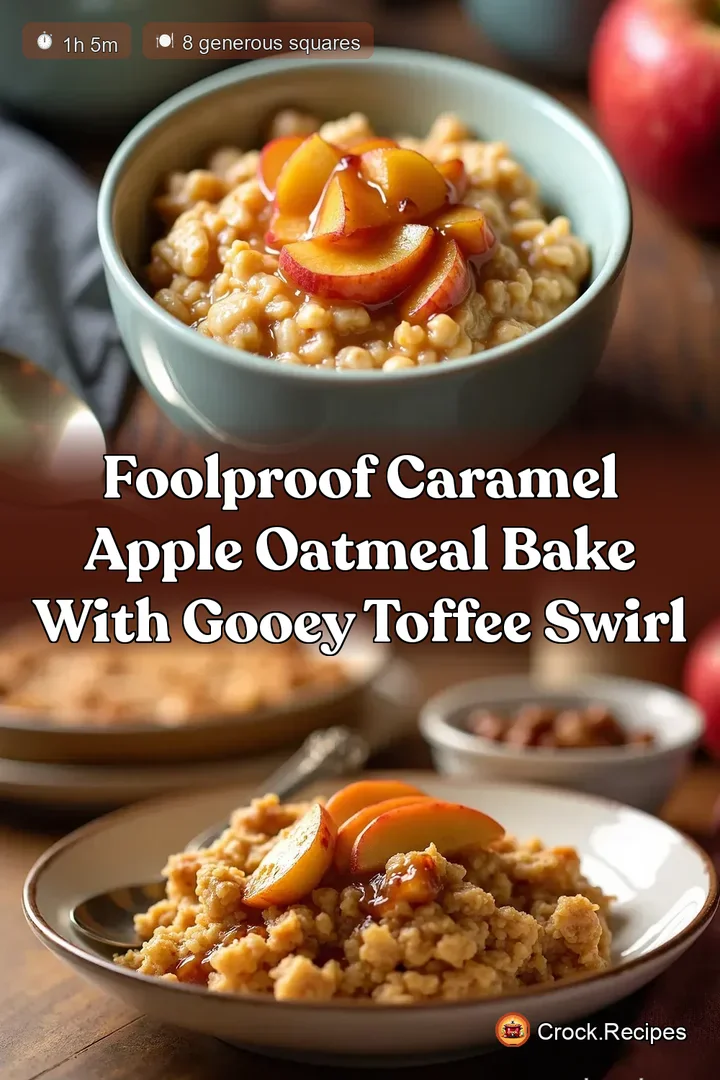 Foolproof Caramel Apple Oatmeal Bake with Gooey Toffee Swirl