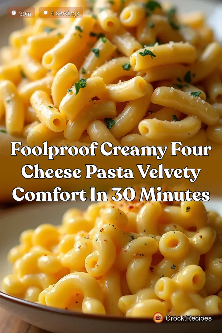 Foolproof Creamy Four Cheese Pasta Velvety Comfort in 30 Minutes