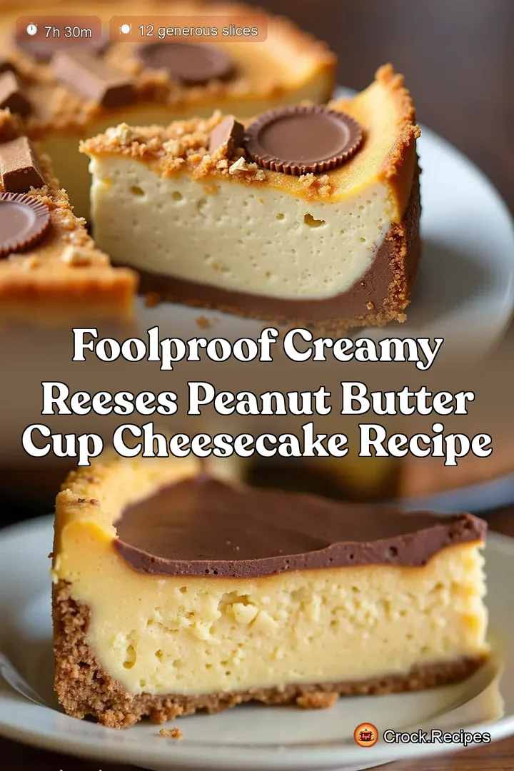Foolproof Creamy Reeses Peanut Butter Cup Cheesecake Recipe