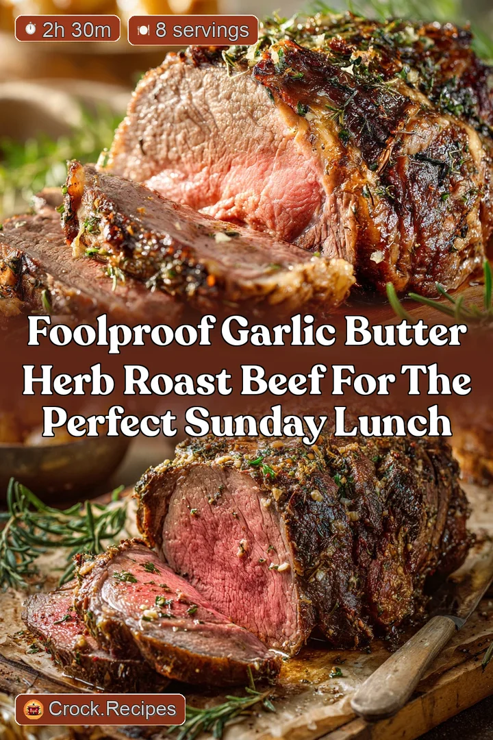 Foolproof Garlic Butter Herb Roast Beef for the Perfect Sunday Lunch