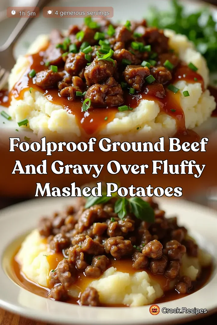Foolproof Ground Beef and Gravy Over Fluffy Mashed Potatoes
