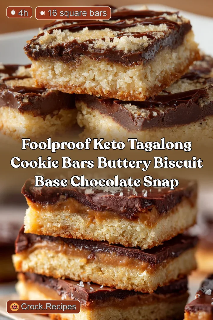 Foolproof Keto Tagalong Cookie Bars Buttery Biscuit Base Chocolate Snap