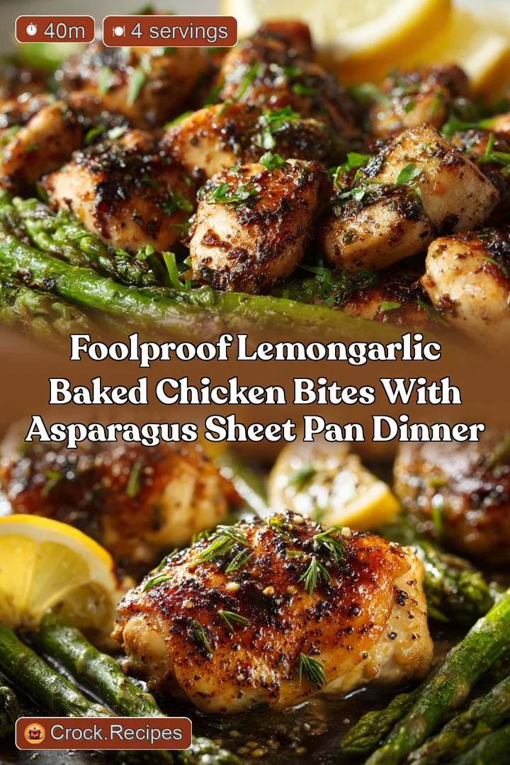 Foolproof LemonGarlic Baked Chicken Bites with Asparagus Sheet Pan Dinner