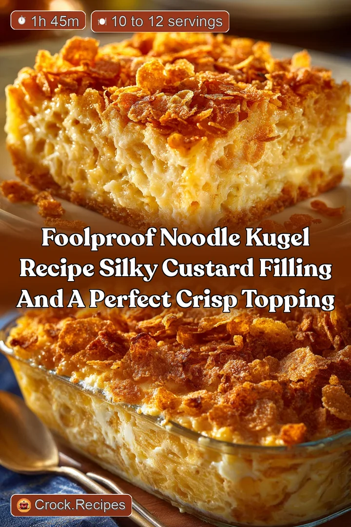 Foolproof Noodle Kugel Recipe Silky Custard Filling and a Perfect Crisp Topping