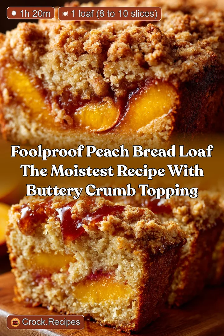 Foolproof Peach Bread Loaf The Moistest Recipe with Buttery Crumb Topping