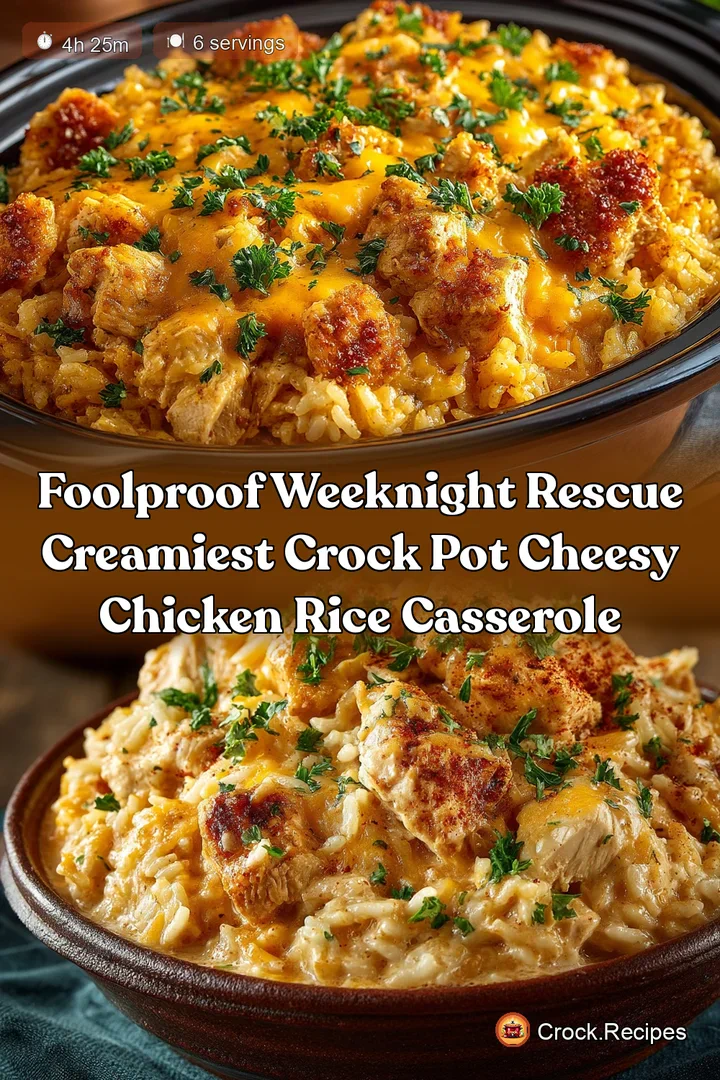 Foolproof Weeknight Rescue Creamiest Crock Pot Cheesy Chicken Rice Casserole