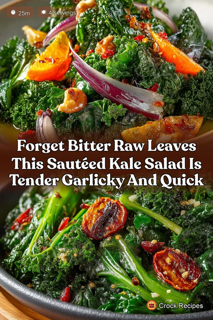 Forget bitter raw leaves This Sautéed Kale Salad is tender garlicky and quick