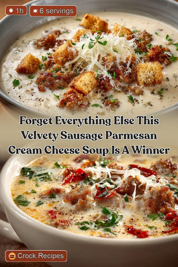 Forget Everything Else This Velvety Sausage Parmesan Cream Cheese Soup Is a Winner