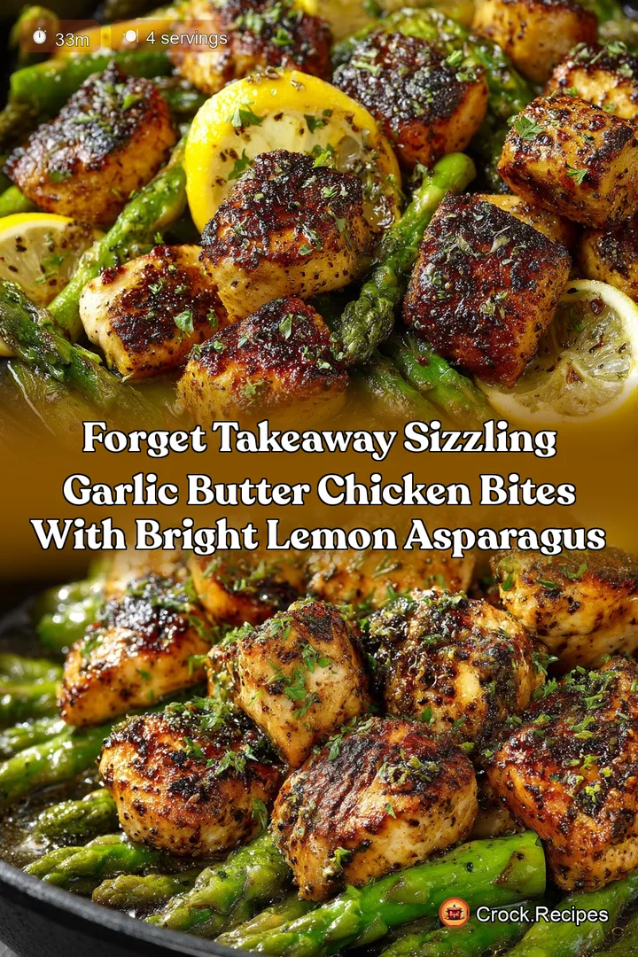 Forget Takeaway Sizzling Garlic Butter Chicken Bites with Bright Lemon Asparagus