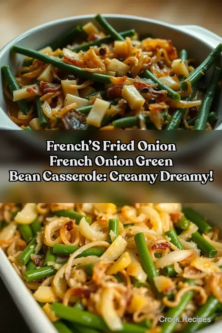 French&rsquo;s Fried Onion French Onion Green Bean Casserole: Creamy Dreamy!