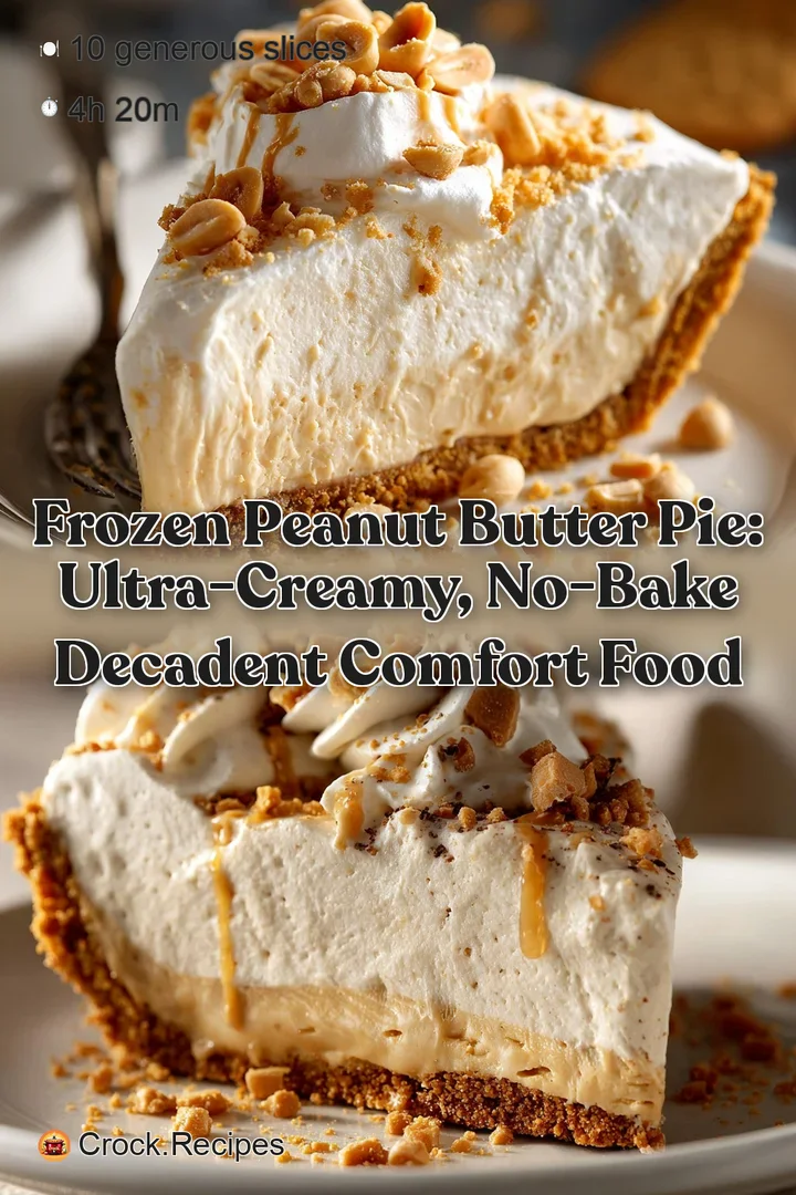 Frozen Peanut Butter Pie: Ultra-Creamy No-Bake Decadent Comfort Food