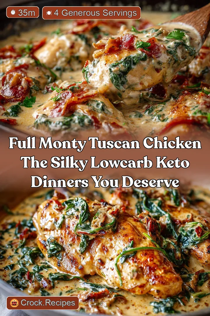 Full Monty Tuscan Chicken The Silky LowCarb Keto Dinners You Deserve