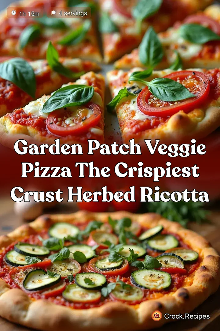 Garden Patch Veggie Pizza The Crispiest Crust Herbed Ricotta