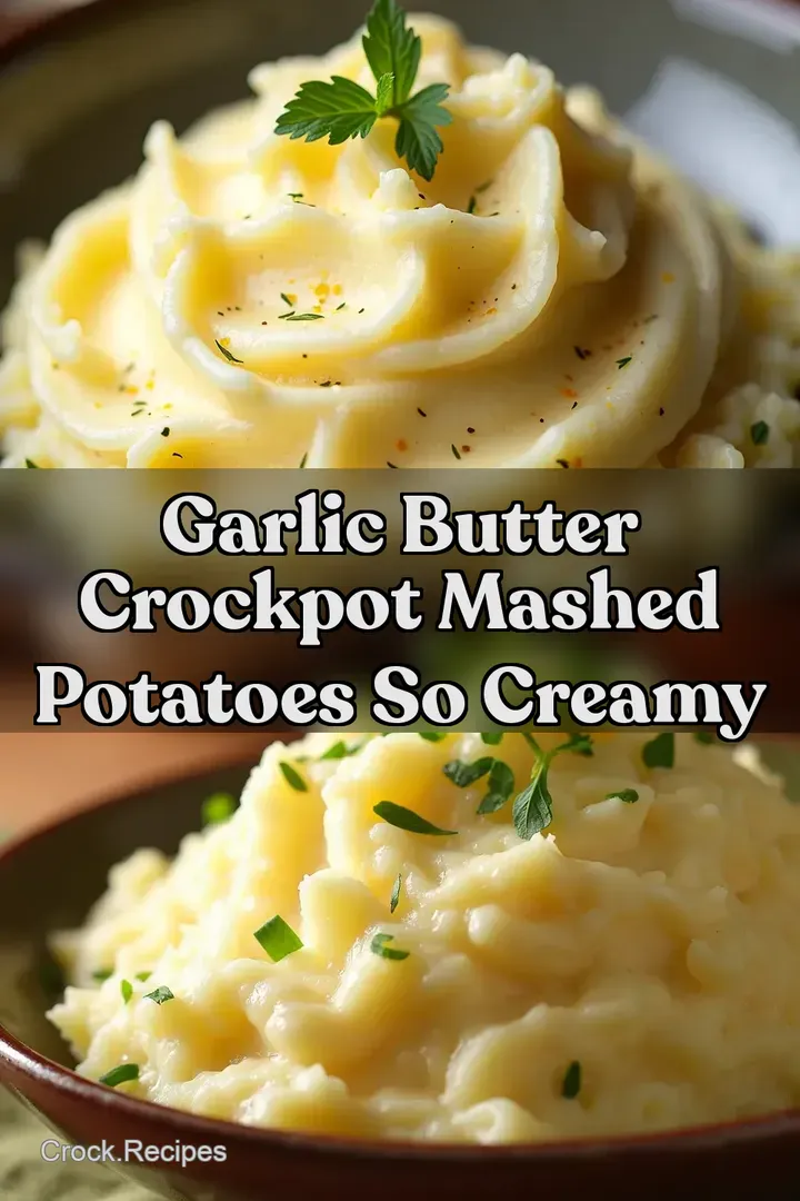 Garlic Butter Crockpot Mashed Potatoes So Creamy