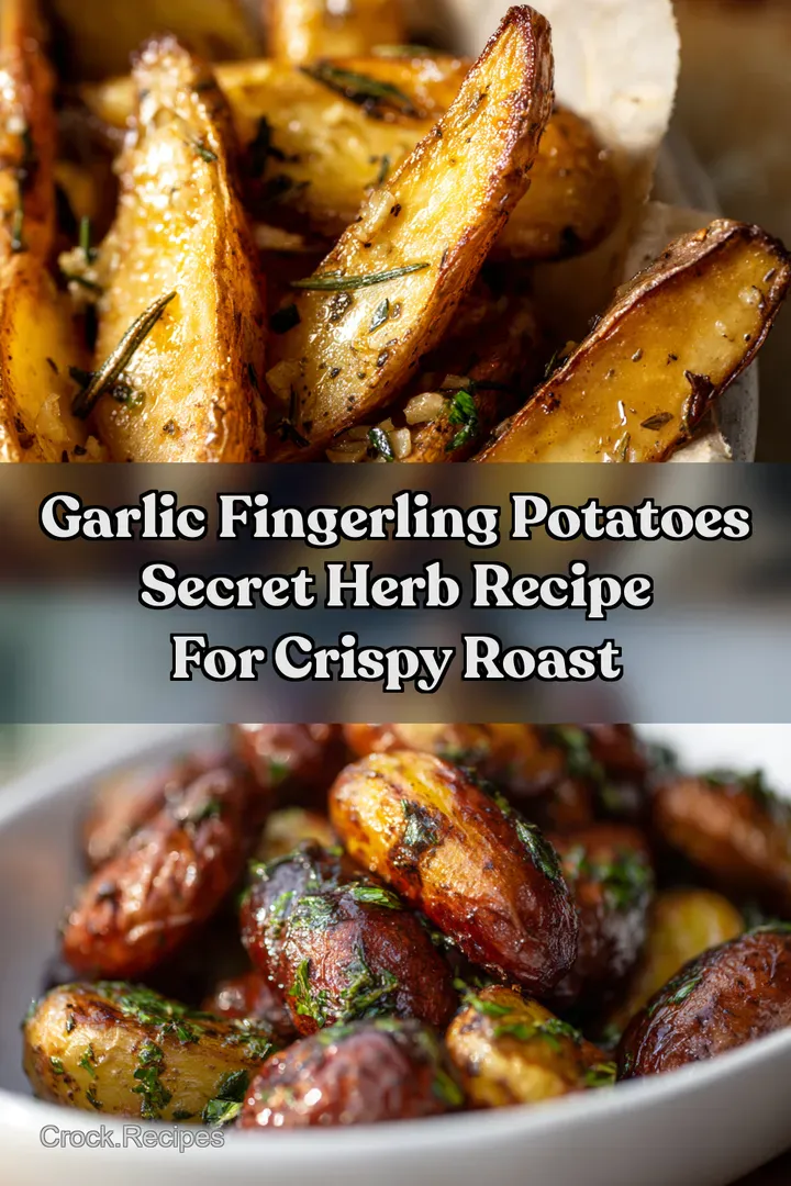 Garlic Fingerling Potatoes Secret Herb Recipe For Crispy Roast : PIN FOR LATER Garlic Fingerling Potatoes Secret Herb Recipe For Crispy Roast