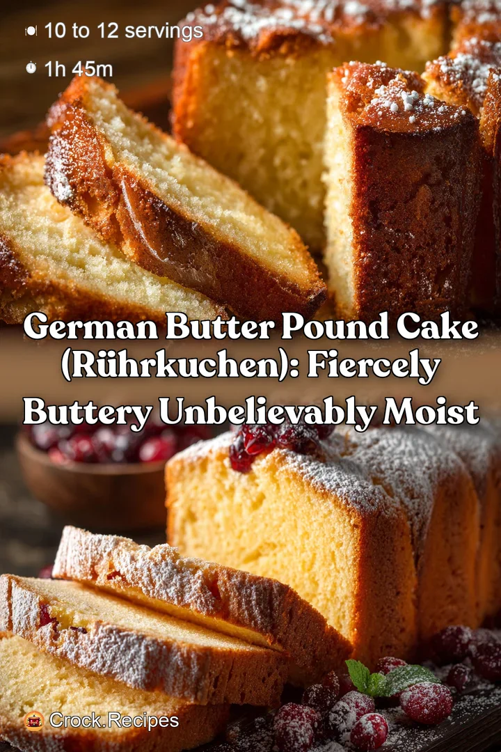 German Butter Pound Cake (R&uuml;hrkuchen): Fiercely Buttery Unbelievably Moist