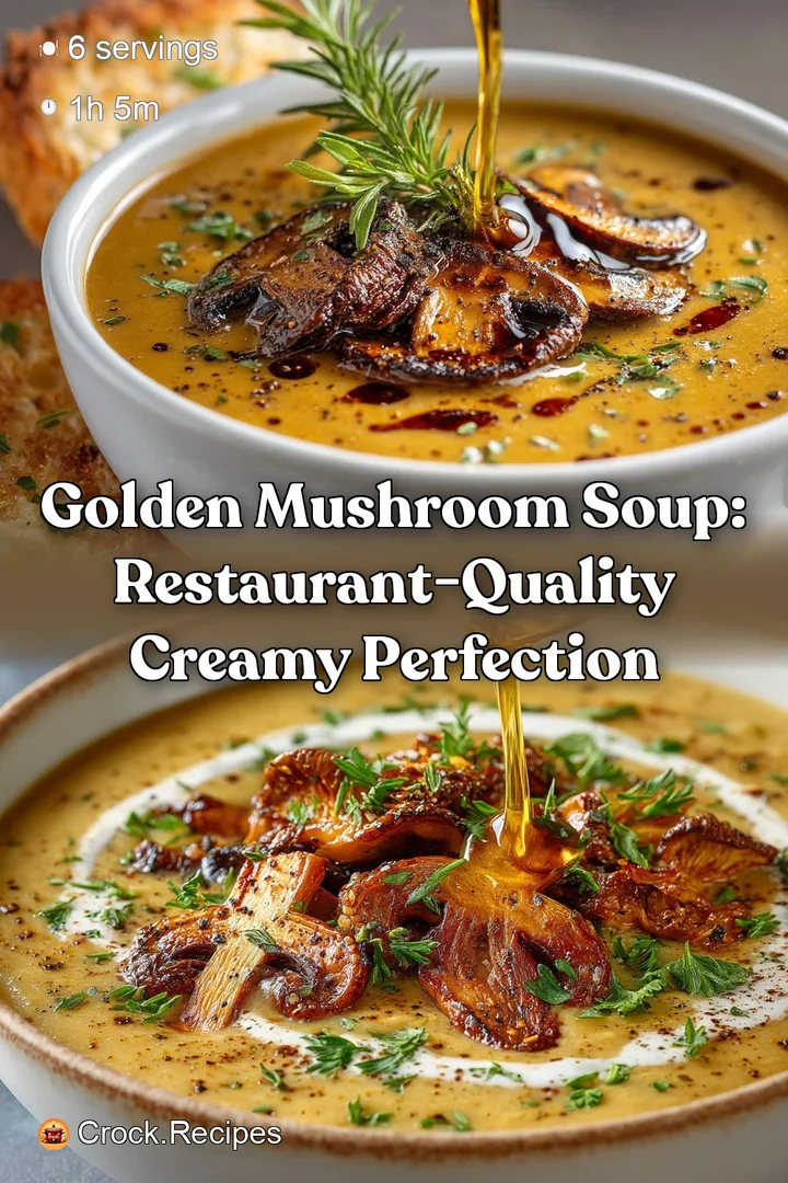 Golden Mushroom Soup: Restaurant-Quality Creamy Perfection