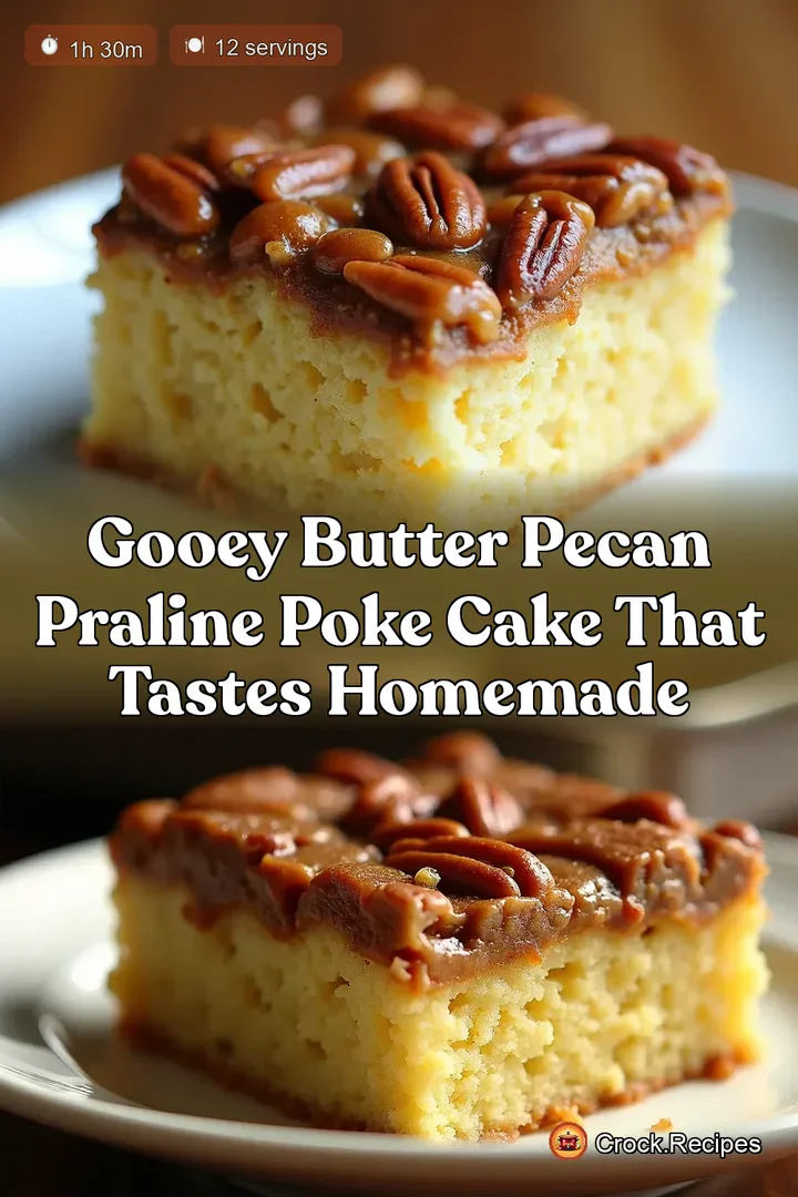 Gooey Butter Pecan Praline Poke Cake That Tastes Homemade