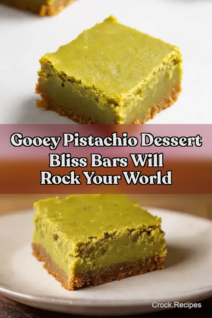 Gooey Pistachio Dessert Bliss Bars Will Rock Your World