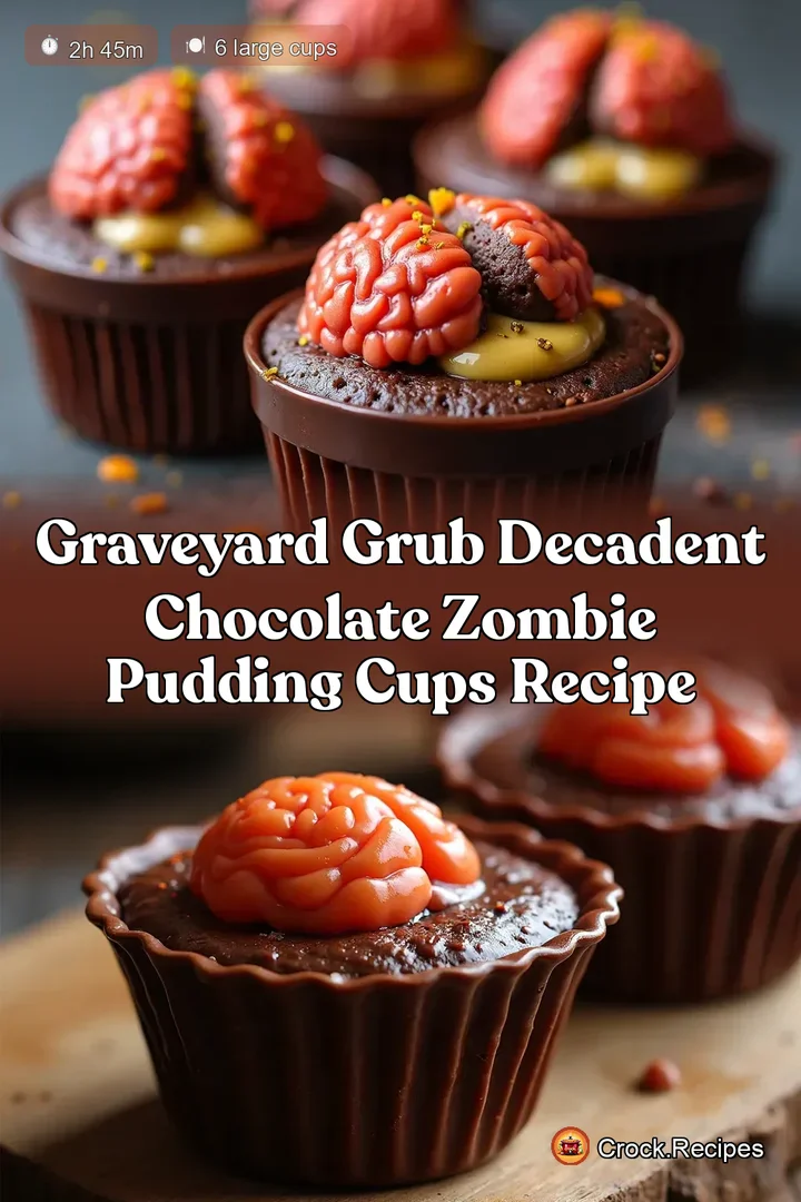Graveyard Grub Decadent Chocolate Zombie Pudding Cups Recipe