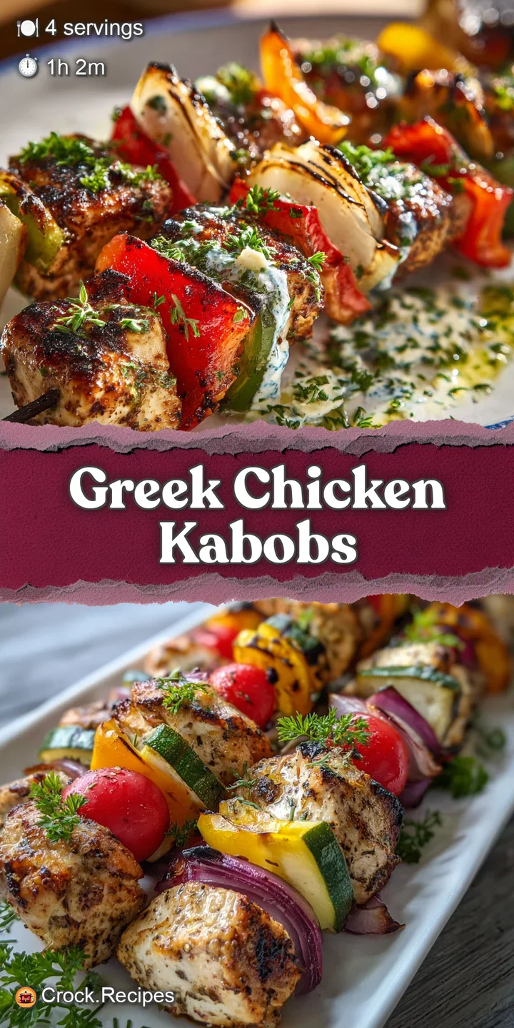 Close-up of juicy, charred chicken kabob pieces, showcasing grill marks and fresh herb sprigs. Deliciously marinated and r...