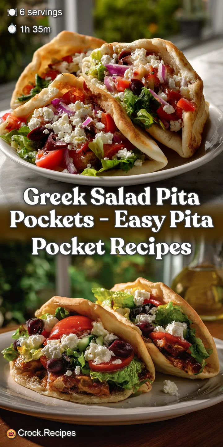 Greek Salad Pita Pockets - Easy Pita Pocket Recipes