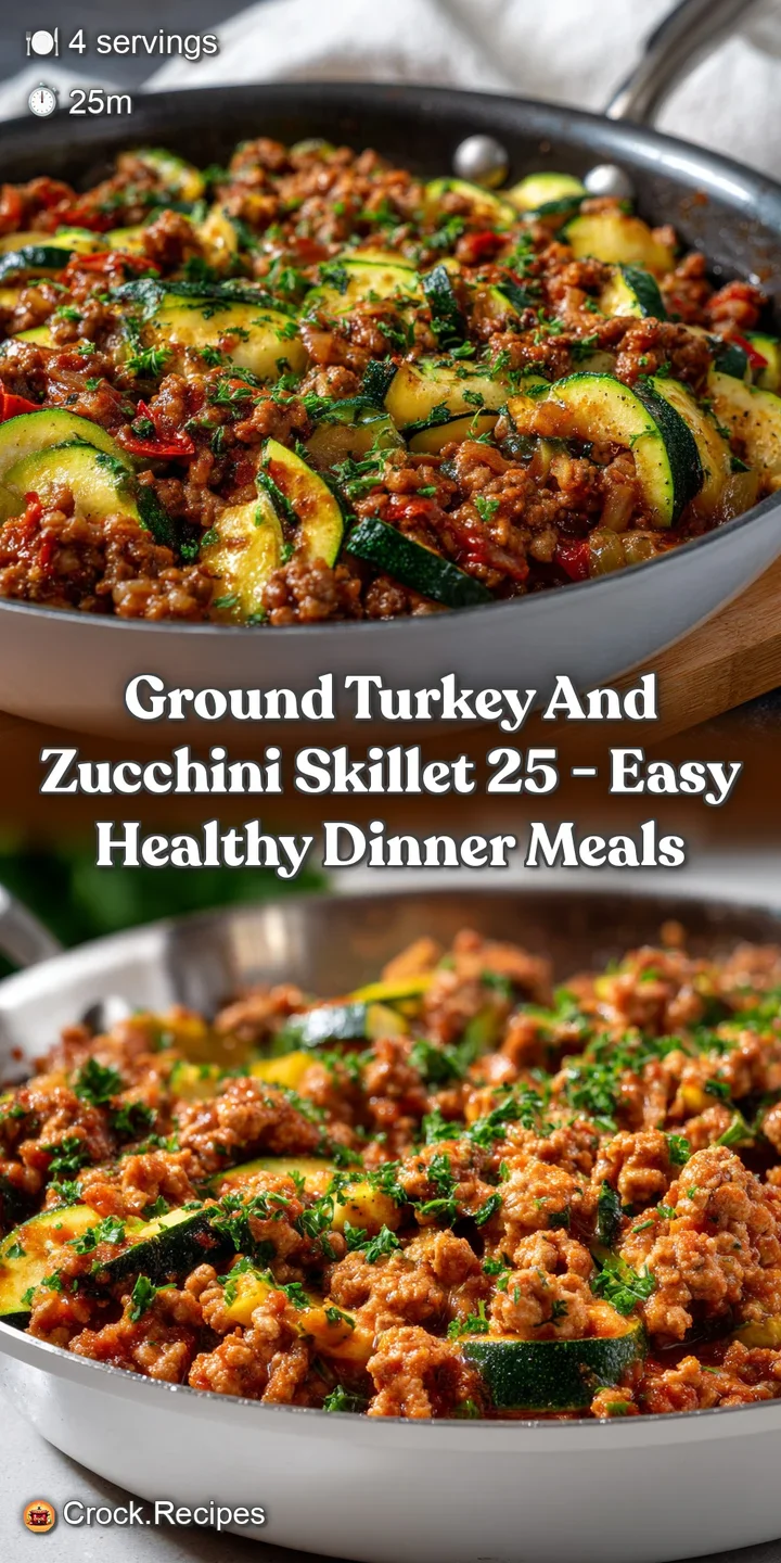 Ground Turkey and Zucchini Skillet 25 - Easy Healthy Dinner Meals