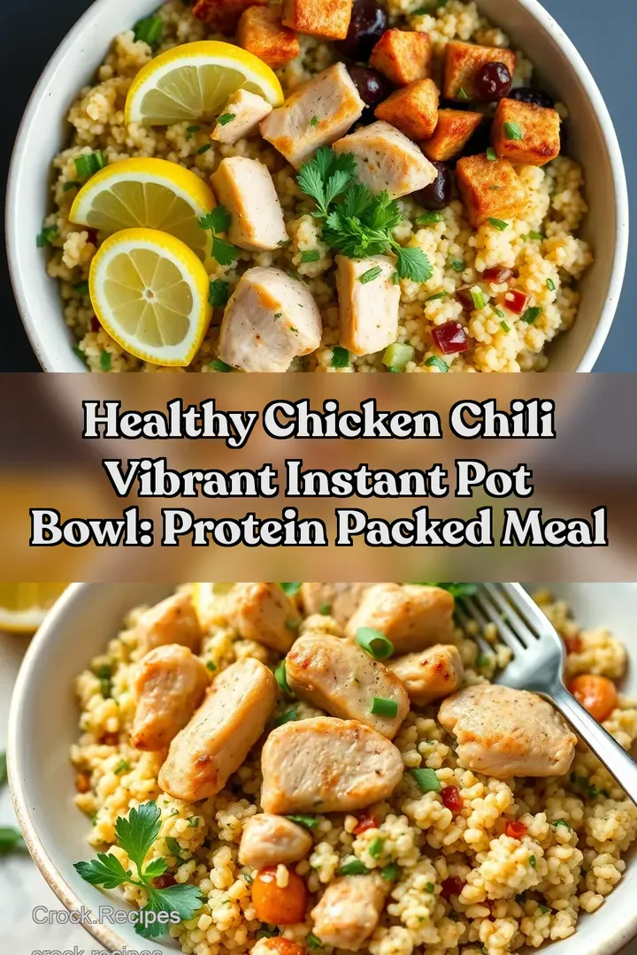 Healthy Chicken Chili Vibrant Instant Pot Bowl: Protein Packed Meal : PIN FOR LATER Healthy Chicken Chili Vibrant Instant Pot Bowl: Protein Packed Meal