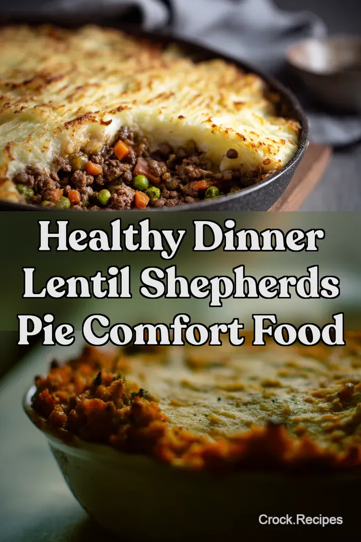 Healthy Dinner Lentil Shepherds Pie Comfort Food : PIN FOR LATER Healthy Dinner Lentil Shepherds Pie Comfort Food