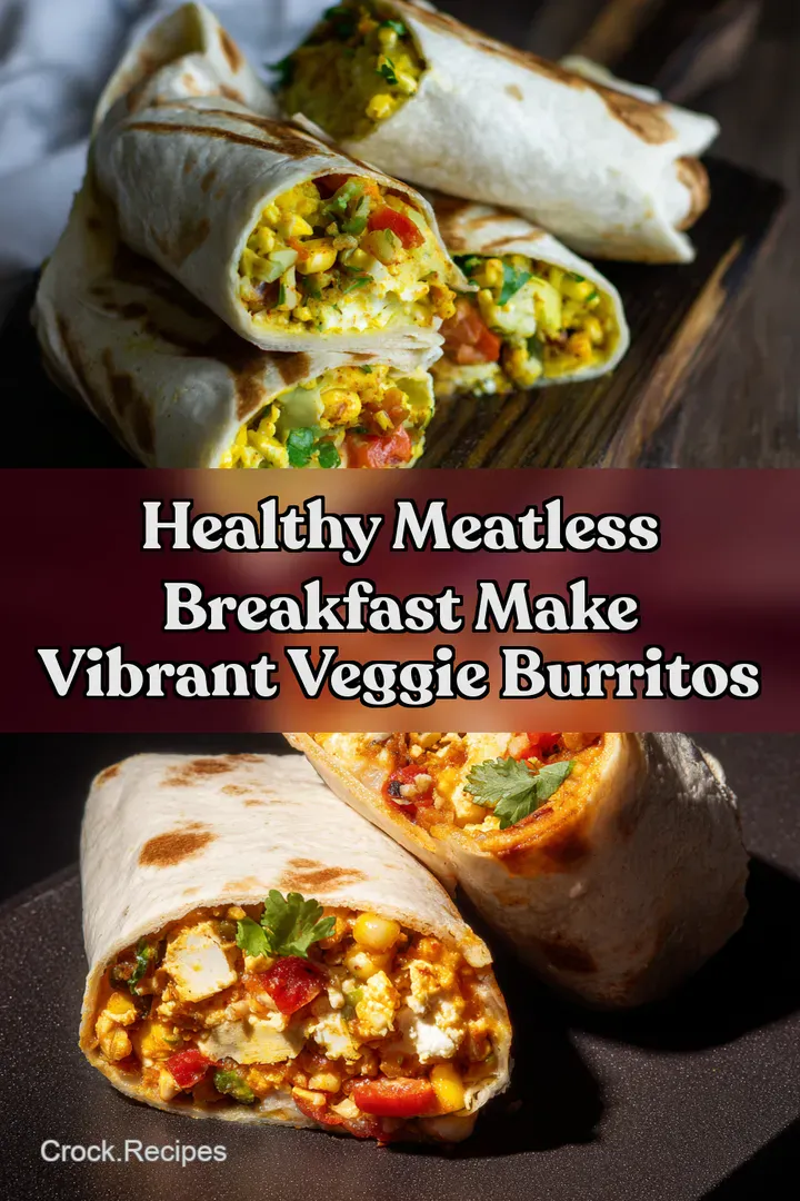 Healthy Meatless Breakfast Make Vibrant Veggie Burritos