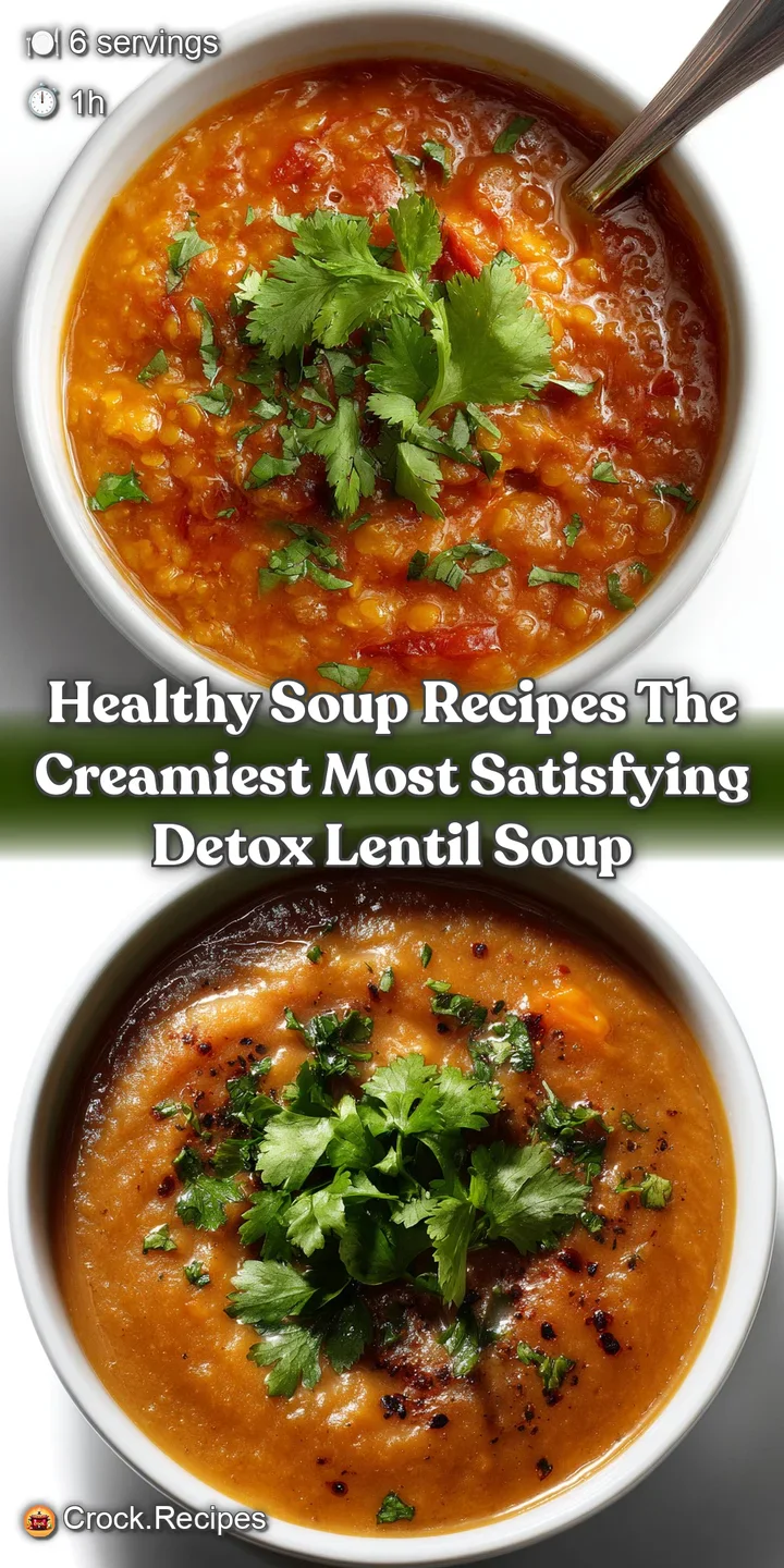 Healthy Soup Recipes The Creamiest Most Satisfying Detox Lentil Soup