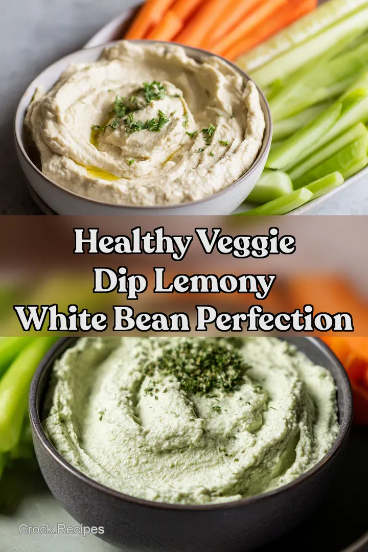 Healthy Veggie Dip Lemony White Bean Perfection